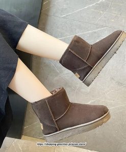 ブーツ | ムートンレディース ショートボア 防寒 暖かい 防風 裏起毛 軽量 冬 雪 カジュアル スノー痛くない 歩きやすい ファー