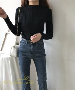 ニット・セーター | 秋 冬 ニット セーター 長袖 プチハイネック レディース トップス 無地 洗えるニット お洒落 シンプル トレンド ゆるシルエットインナー 上品 OL きれいめ 通勤