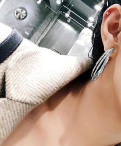 その他アクセサリー | 大ぶり ビジューピアス シルバー フープピアス 3連 リング ストーン きれいめ ゴールド