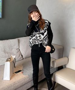 ベスト | ニットVネック レディース 秋冬