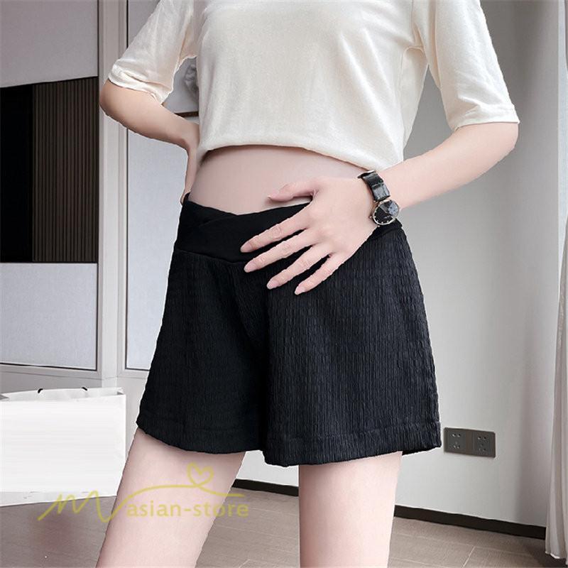 パンツ レギンス | マタニティパンツ ショート丈 レディース サマーパンツ 夏 薄手 ワイドパンツ 着痩せ ゆったり おしゃれ カジュアル 柔らか 上品 妊婦服 ウエスト調整 きれいめ