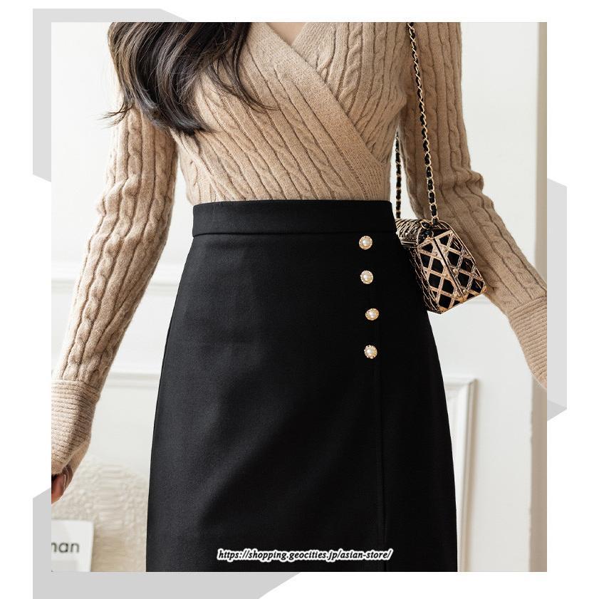 スカート | ロングプリーツカート Aライン 秋冬 レディース ボトムス 通勤 着痩せ キレイめ 20代30代40代50代 カジュアル 上品 ラシャ 大人気