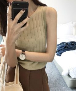 ニット・セーター | ニット サマーニット 春 無地 トップス リブニット タンクトップ レディース