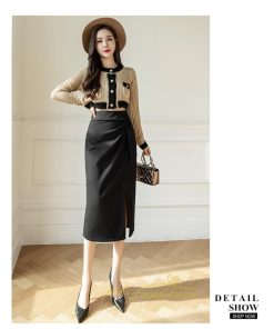 スカート | レディース ロング ミモレ丈 大人 スリット 秋冬 ロング丈 Aライン ハイウエスト 秋冬 無地 着痩せ お出かけ 2022 暖か 通勤 お呼ばれ フェミニン