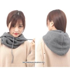 レディース | ニット帽子 ウール帽子 ウール混紡 フード ネックウォーマー ニットキャップ スキー帽子 耳カバー 男女兼用 冬 2022新作 あったか 防寒対策