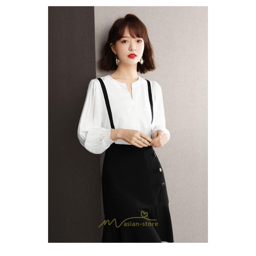 シャツ・ブラウス | ブラウス レディース シャツ 長袖 オフィス フォーマル スーツ インナー 白 シフォン ビジネス 着痩せ お仕事 通勤 高級感 上品 おしゃれ OL