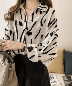 在庫ある | 短納期シャツレディースブラウス ビジネスカジュアルゆったりシャツトップス フォーマルシャツ オフィスブラウス プリント 薄手 ゆったり 春夏衣装 通学通勤