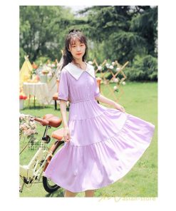 マキシ | ティアードワンピース ワンピース レディース 半袖 5分袖 ハーフスリーブ ロング丈 フレア キレイめ お出かけ 春夏コーデ マキシ丈 ロング丈ワンピース