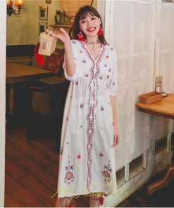 マキシ | ワンピース 五分袖 夏 レディース きれいめ シフォンワンピース ロング  リゾート 花柄 体型カバー イベント 合コン デート服 楽ちん ジャーニー 女子会 デート