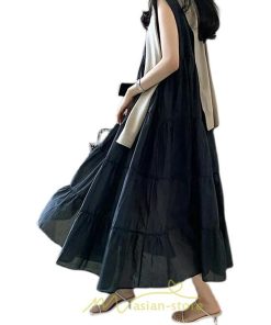 マキシ | 夏ワンピース ロングワンピース シフォンワンピース レディース ワンピ 体型カバー 50代 40代 30代 20代 可愛い 夏 春 大人 ノースリーブ 無地 涼しい