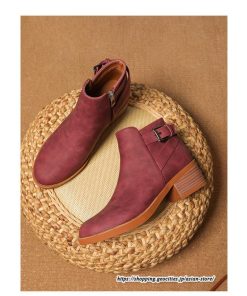 ショートブーツ | 大きいサイズ26.5cm レディース 上品 ブーツ 秋冬 春 チャンキーヒール 太ヒール シンプル ブーティー 大人 黒ブーツ サイドファスナー