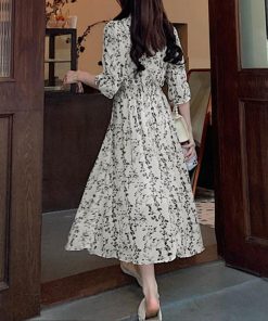 ワンピース | 花柄 フレアワンピース春夏カシュクール風