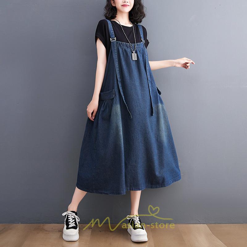 オーバーオール サロペット | デニム サロペット スカート オーバーオール ジャンパースカート レディース ワンピース 春 夏 秋 冬 20代 30代 大きいサイズ おしゃれ 40代 50代