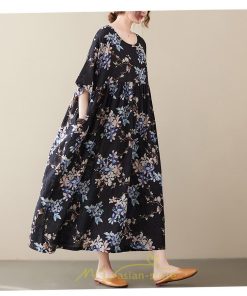 マキシ | マキシワンピース レディース リゾートワンピース 半袖 マキシワンピース ロングワンピース 春夏 黒 旅行用 着痩せ 丸首 体型カバー サイドポケット ぽっちゃり