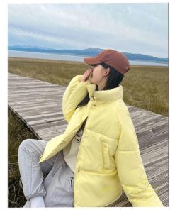 ダウンジャケット コート | ダウンコート 中綿コート レディース 無地 スタンドカラー ショート丈 ダウン コート ダウンジャケット 暖かい 中綿ジャケット カジュアル 秋冬 コーデ 可愛い