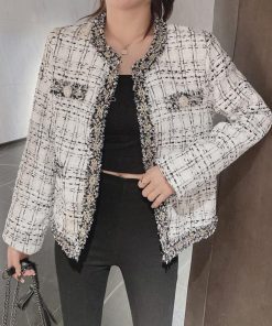 ジャケット・ブルゾン | ツイード風 ジャケット レディース韓国風