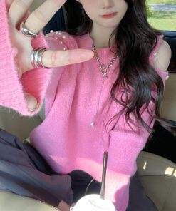 ニット・セーター | ニットトップス 肩出し ニットソー 長袖