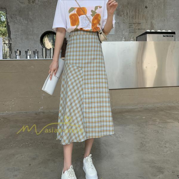スカート | ボトムス レディース きれいめ 40代 30代 春秋 ロング丈 おしゃれ カジュアル 無地 通勤 OL 韓国風 チェック柄 通学 リゾート 着痩せ 20代 お出かけ