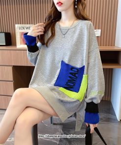 パーカー | トレーナー レディース プルオーバー クルーネック 長袖 トップス Tシャツ スウェット ゆったり トップス 大きいサイズ 秋冬 送料無料 おしゃれ 韓国
