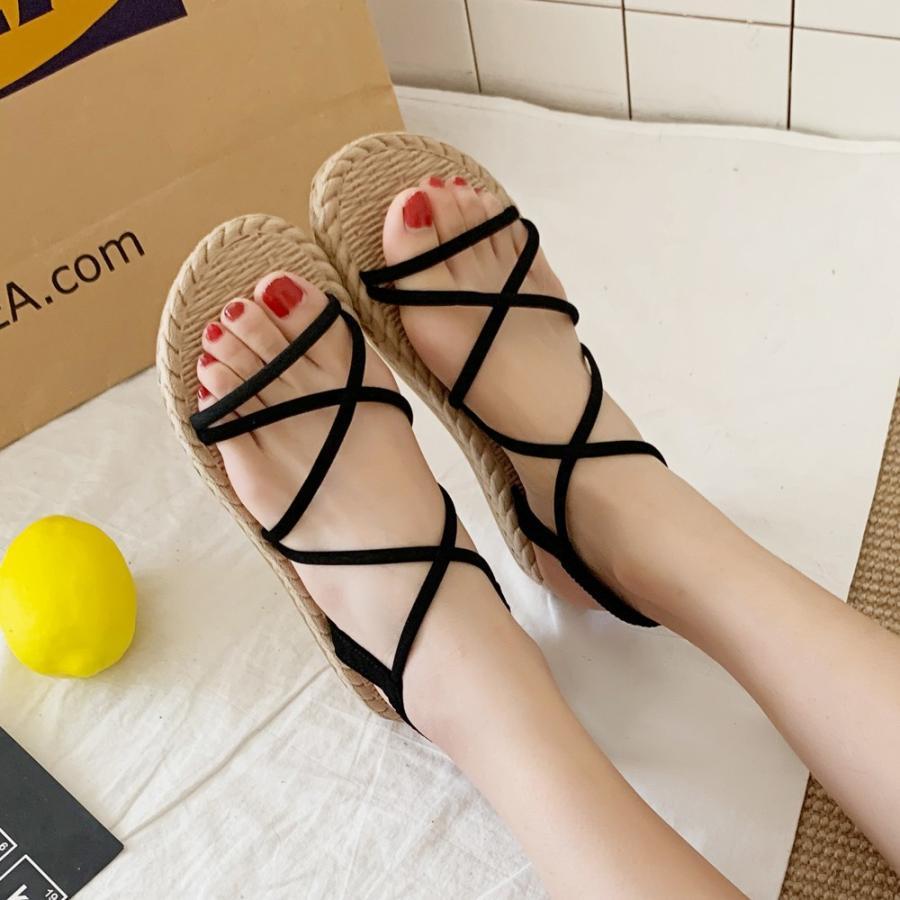 サンダル | レディースシューズ ミュール ビーチゴム仕様 ぺたんこ 歩きやすい