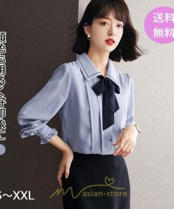 シャツ・ブラウス | シャツ ブラウス シフォンブラウス トップス 長袖 レディース きれいめ オフィス リボン 通勤 通学 オシャレ ナチュラル 可愛い 上品 2022 キレイめ 秋服