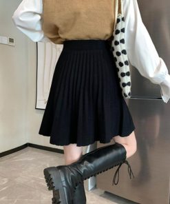 ミニスカート | プリーツスカート 編み レディース 韓国