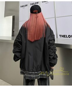 コート・ジャケット | ブルゾン レディース 秋 アウター ジャケット ジャンパー 上着 羽織り Oversize スタジャン メンズ 男女兼用 大きいサイズ 切り替え スタンドカラー