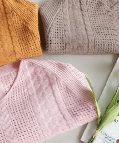 透かし編みトップス | ニットトップス レディース 体型カバー秋