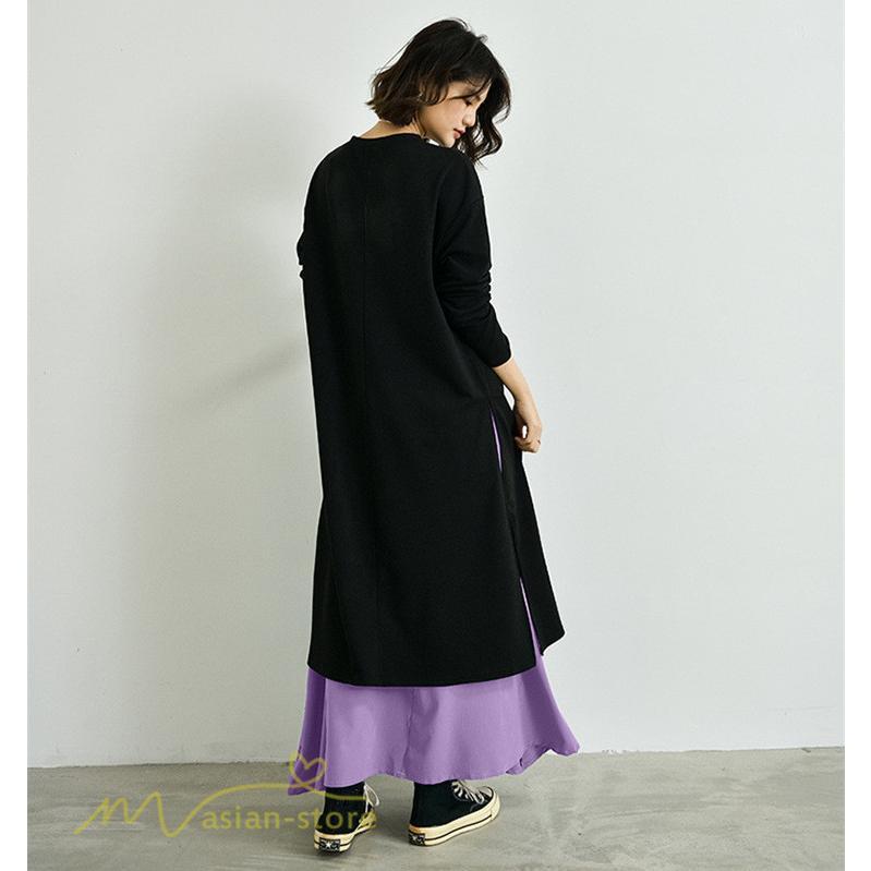 セットアップ | ワンピース 秋スカート レディース 秋物 ロングワンピース ロングスカート フリーサイズ 2点セット 着回し ウエストゴム 可愛い ゆったり 無地