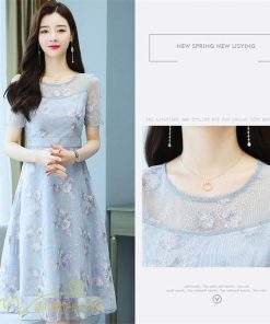 ミディアム | ワンピース エレガント レディース 膝丈 カジュアルワンピース 春 サマーワンピース 夏 新作 半袖 きれいめ グレー カジュアル 大きいサイズ お出かけ 花柄