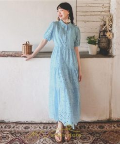 マキシ | リゾートワンピ ビーチウェア リゾート ワンピース レース 夏 秋 大人可愛い リゾート お出かけ 愛されコーデ 流行 お茶会 半袖 女子会 ダンス 学園祭 撮影会