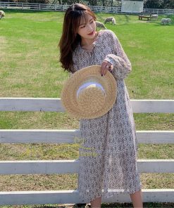 マキシ | ワンピース レディース 大人 ワンピ 花柄 夏秋 Vネック カジュアルワンピ 着やせ きれいめ ミモレ丈 カジュアル エレガント お出かけ 20代30代40代 通勤通学