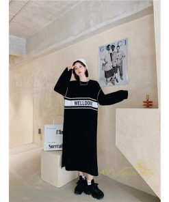 マキシ | 黒ワンピース 長袖ワンピース 秋物 レディース ロングワンピース ゆったり 大きいサイズ 裾スリット 30代40代 大人 ワンピース かわいい 通学通勤 20代50代