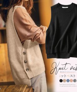 ニット・セーター | ニットベスト レディース 重ね着 上着