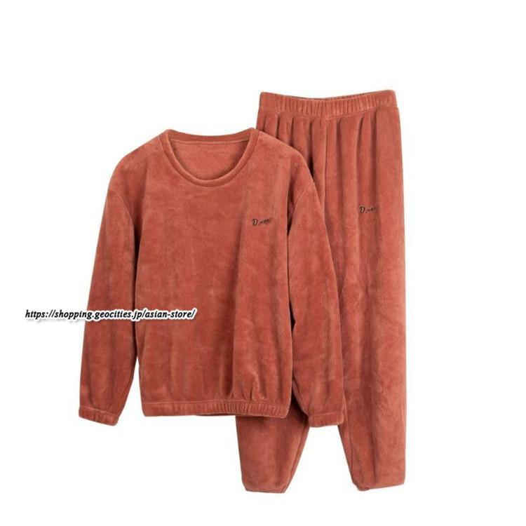 パジャマ ルームウェア | パジャマ ルームウェア レディース 秋冬 モコモコ 長袖パジャマ フランネル ルームウェア 暖かい 上下セット 厚手部屋着 可愛い ホームウェア 寝巻き 室内