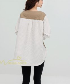 シャツ・ブラウス | Tシャツ レディース トップス 長袖 秋コーデ 切り替え パフスリーブ カットソー ブラウス ゆったり 可愛い カジュアル オフィス 20代30代40代 シンプル 春夏秋