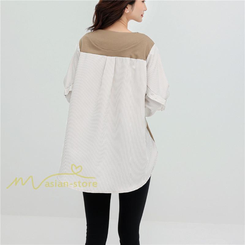 シャツ・ブラウス | Tシャツ レディース トップス 長袖 秋コーデ 切り替え パフスリーブ カットソー ブラウス ゆったり 可愛い カジュアル オフィス 20代30代40代 シンプル 春夏秋