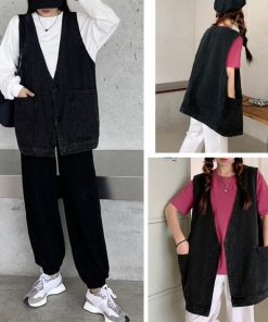 ベスト | デニムジレ Vネック レディース