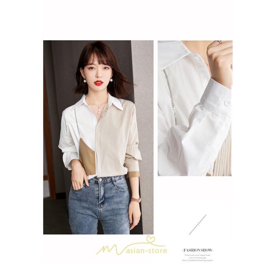 シャツ・ブラウス | ブラウス レディース シャツ トップス Vネック 長袖シャツ 切り替え 重ね風 裏起毛 キレイめ 通勤 オフィス 20代30代40代50代 あったか OL 秋服 送料無料