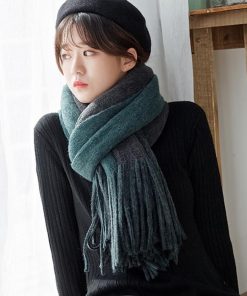 マフラー | フリンジレディース リバーシブル 大判 秋冬 厚手無地 ストール かわいい リバーシブル