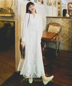 マキシ | ワンピース 春夏秋 着痩せる効果抜群 ロングワンピース マキシワンピース シフォン ビーチ 旅行 リゾート 刺繍 体型カバー レース 上品 レディース