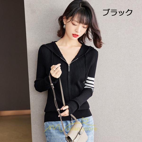 ニット・セーター | カーディガン レディース ニット 上品 カーデ ジャケット シンプル 長袖 秋 冬 秋冬 大人 レトロ風 着痩せ ウール 通勤 カジュアル フード付き 楽チン