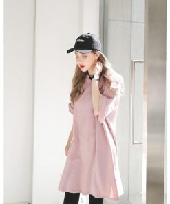 ｔシャツ・カットソー | 大きめTシャツ レディース 夏物 半袖 五分袖 カットソー ロングｔ ワンピース 無地 プルオーバー 白 黒 ルームウェア ゆったり Tシャツ 可愛い お出かけ 綿