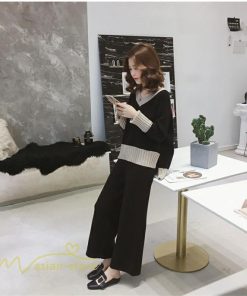 セットアップ | 2点セット ニットセーター レディース 秋 冬 長袖 セーター 上下セット かわいい 20代 30代 カジュアル 40代 ワイドパンツ 着痩せ 50代 新作