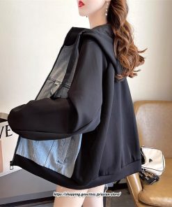コート・ジャケット | フード付きデニムジャケット デニムジャケット レディース フード付き デニム ジャケット 送料無料 切り替え おしゃれ カジュアル 2022 細身 着痩せ 秋 冬 通勤