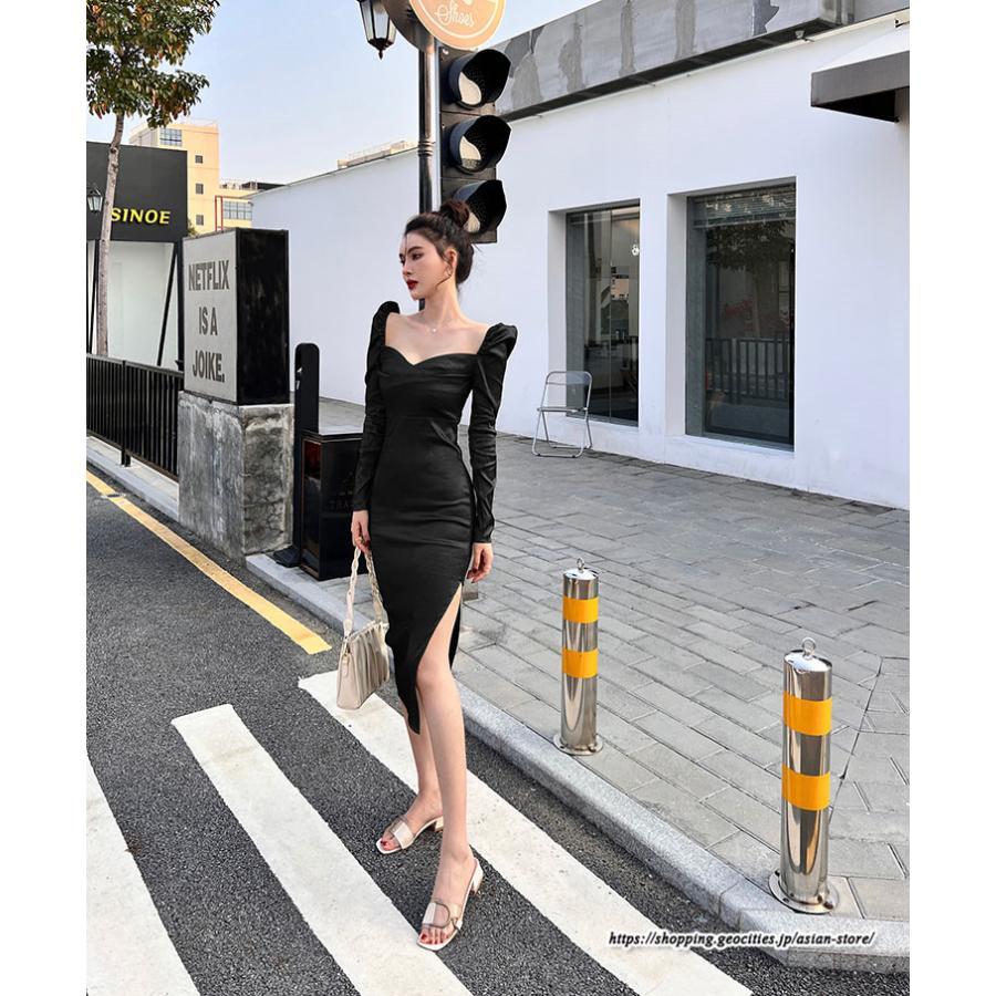 タイト | ワンピースタイトワンピース長袖 上品 セクシー高級感 ワンピース タイトワンピース ヒップアップ スリム 美ライン エレガント お呼ばれ シルエット
