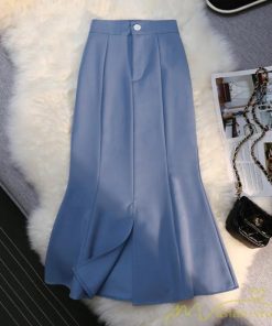 スカート | フレア ロング マーメイドマキシ丈 ロングスリット ハイウエスト Aラインレディース ボトムス 新作 きれいめ 上品