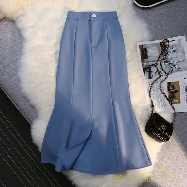 スカート | フレア ロング マーメイドマキシ丈 ロングスリット ハイウエスト Aラインレディース ボトムス 新作 きれいめ 上品