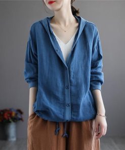 カーディガン | レディース 無地 UVカットー ライトアウター 秋コーデ 40代50代 きれいめ カジュアル フード付き エレガント 大きいサイズ 20代30代 麻混 秋服