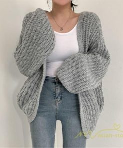 カーディガン | ニット2022秋冬 レディース 羽織り アウター パフスリーブ 長袖 セーター ニット 大人 通学通勤 20代50代 無地 トップス